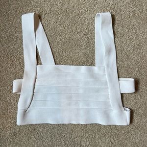 Adika white cropped bra top